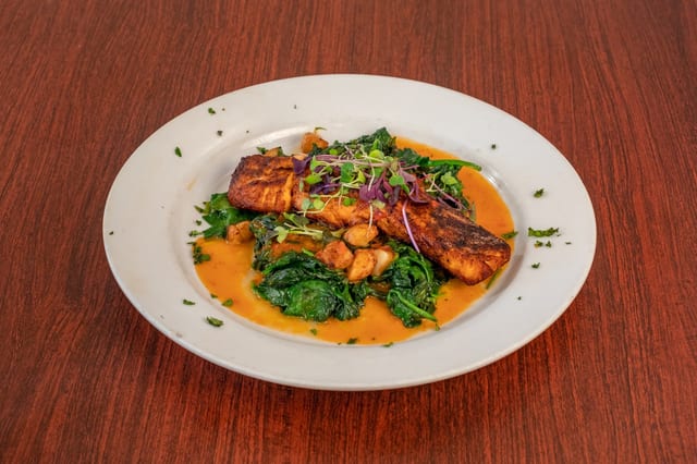 Salmon Oreganata.