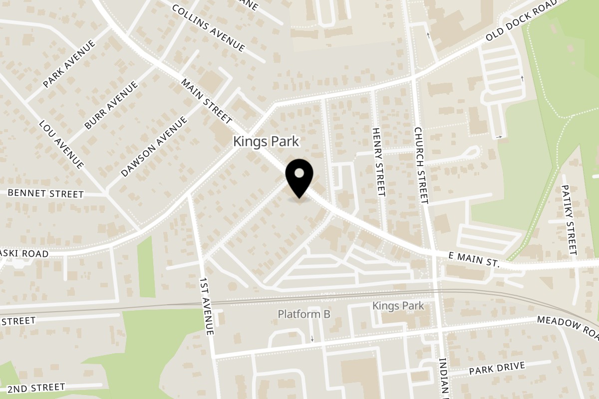 Map showing the location of Ciro's on 74 Main St in Kings Park